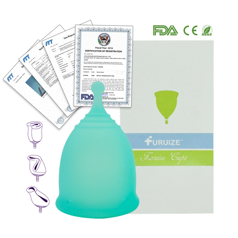 Copa menstrual para mujer, Copa de higiene femenina, Copa Menstrual reutilizable de grado médico de silicona, 100%