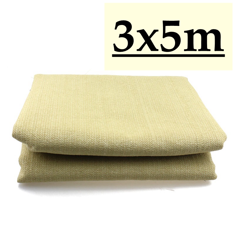 6 Pin Beige Sunshade Net Anti-UV 80% Garden Plants Awning Shading Outdoor Succulent Cover Pergola Net Balcony Cooling Net