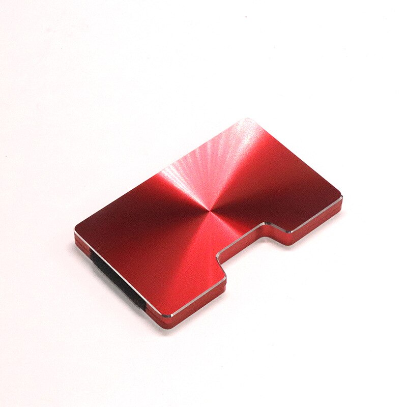 RFID métal Mini argent Simple mince métal porte-carte de crédit avec RFID Anti-chef voyage Mini portefeuille homme pour rfid portefeuille: red