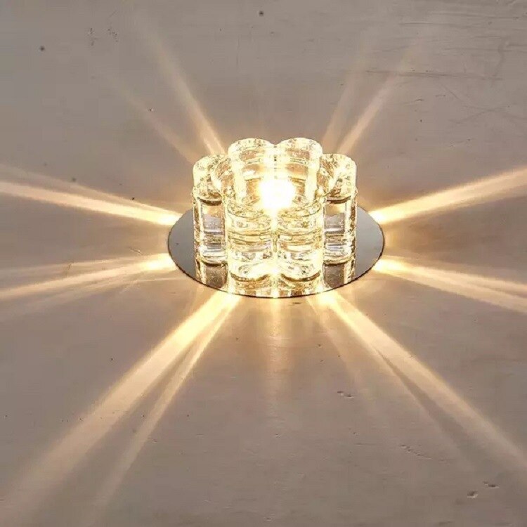 LED Recessed Spotlight Plum Blossom Downlight Restaurant Crystal Aisle Light Corridor Household Ceiling Light
