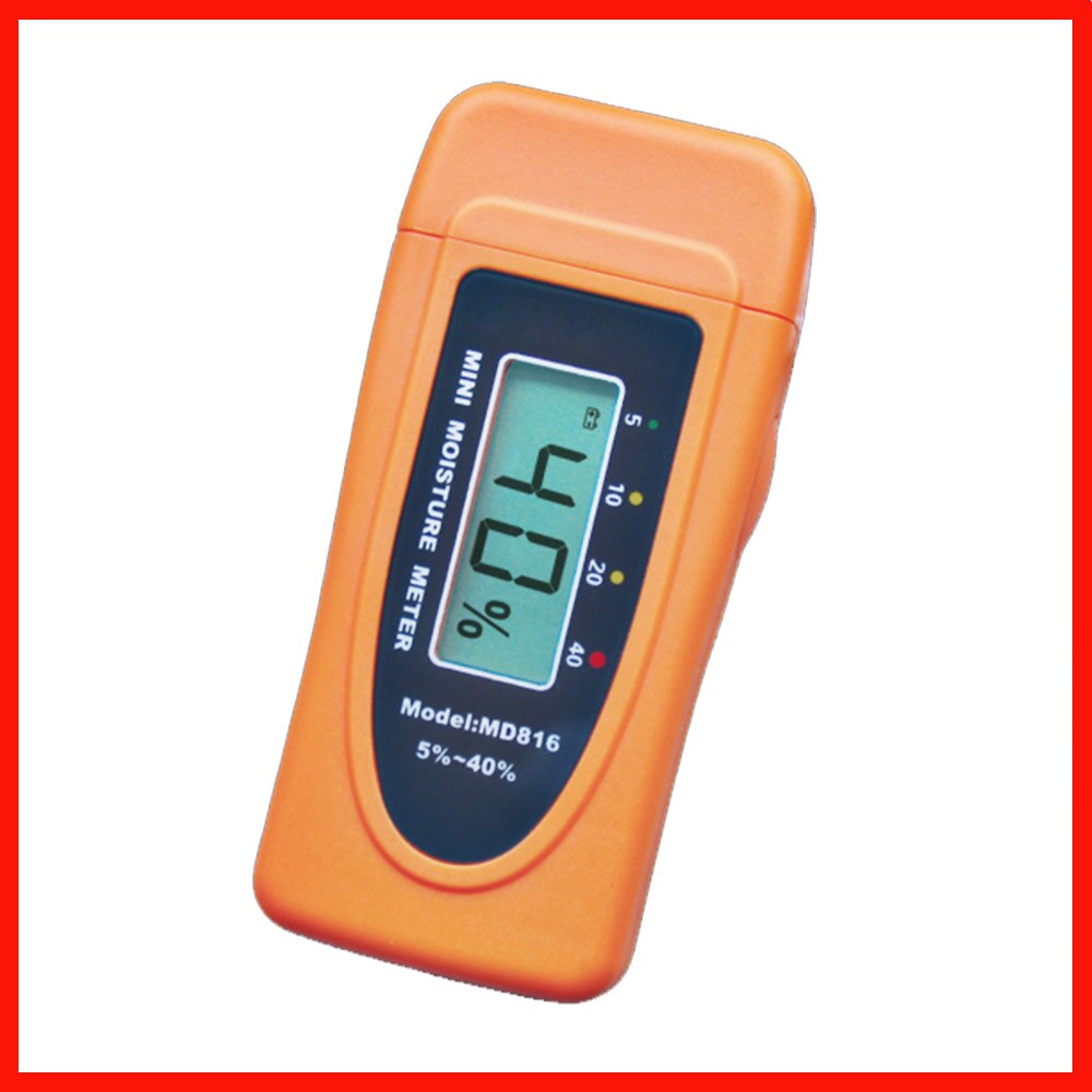 Wood Bamboo Cotton Paper Digital Moisture Meter Tester Timber Damp Detector LCD High Precision MD816