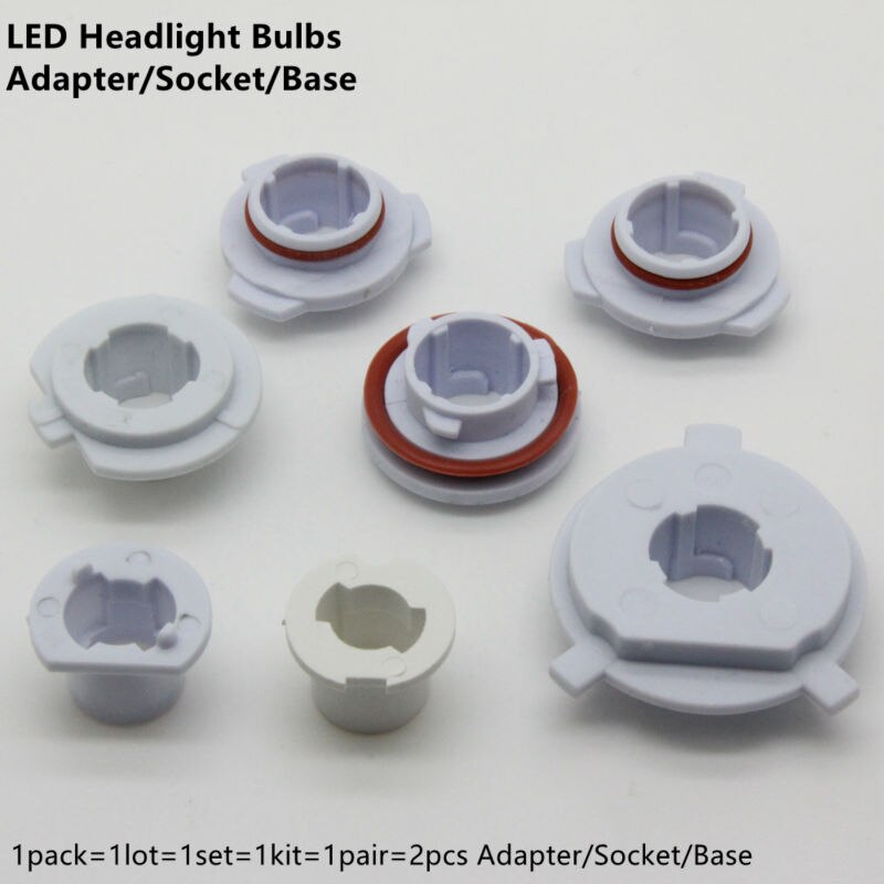 H7 LED Headlight Bulbs Adapter Socket Base H11 H3 H4 H1 9005 HB3 9006 HB4 Holder