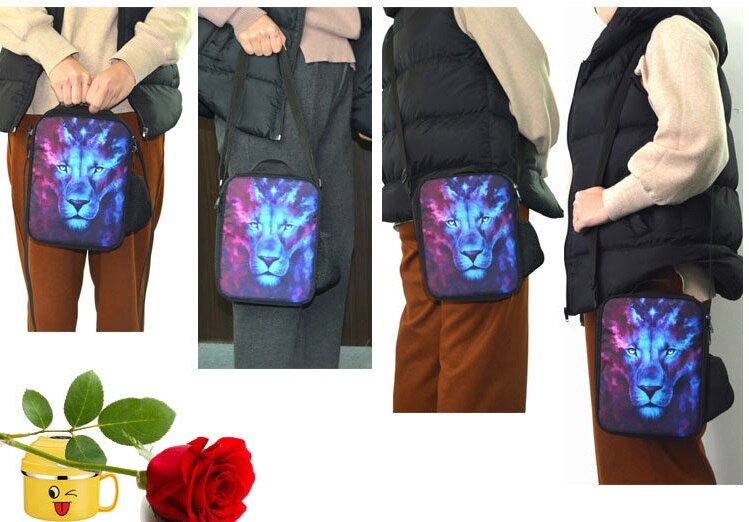 Cute Unicorn Party Insulated Lunch Bag Tote For Boy Kids Thermos Cooler Adults Food Pranzo Box