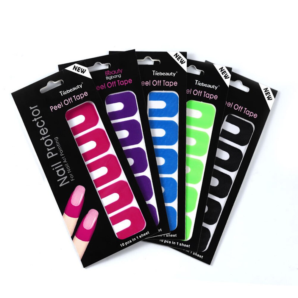 Décoller le ruban protecteur d'ongle résistant aux déversements en forme de U vernis à ongles anti-déversement vernis protecteur autocollants peinture