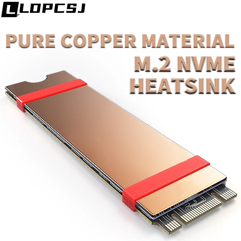 LDPCSJ M.2 NVME SSD Heastink avec Nano tampons thermiques dissipateur de chaleur en cuivre coussin thermique de refroidissement pour M2 2280 SSD dans l'ordinateur portable