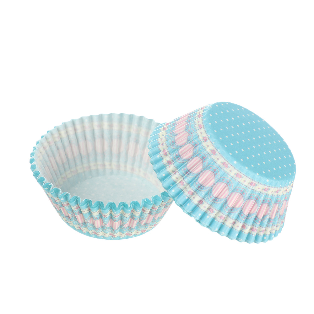 50/100Pcs Muffins Cup Papier Cupcake Wrappers Bakselkoppen Gevallen Muffin Dozen Cake Cup Diy Cake Gereedschappen Keuken bakken Levert: 100Pcs colorful 6