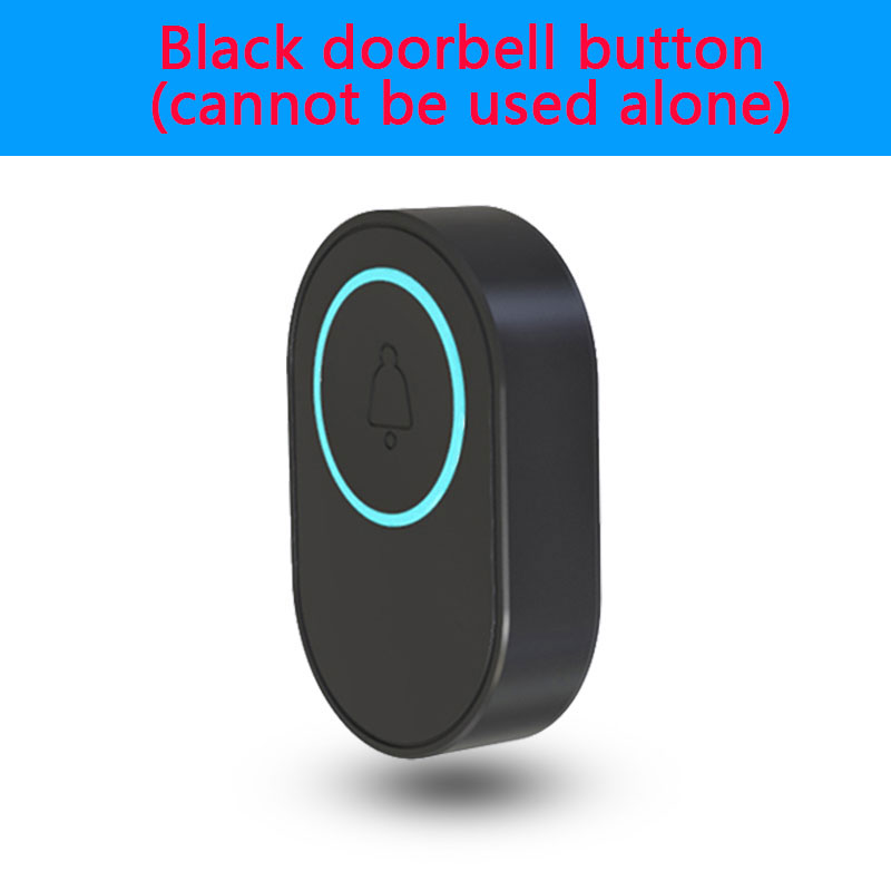 Wireless WiFi Doorbell Tuya Smart Home Security Alarm System Connect 433MHz Detector Alert Mode Welcome Doorbell LED Lights Kit: black