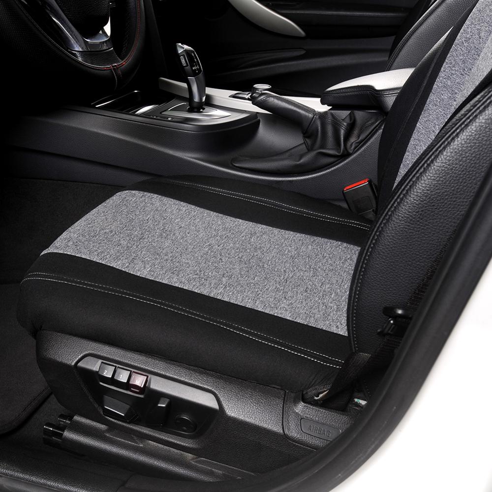 Fundas universales para asientos de coche, Cubiertas de asiento delantero de tela catiónica, esponja de malla, accesorios de Interior, de camiseta, 4 Uds.