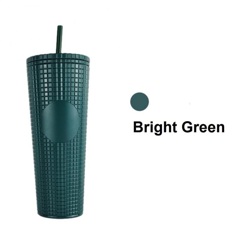 Tasse à café diamant 710ml, avec paille, Double couche en plastique, avec grille de maïs, déesse rayonnante: 15