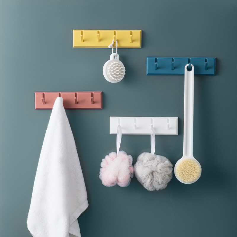 Gancho de de Piano, colgador de llaves de pared, decoración de cuarto de baño, llavero de pared, perchero para ropa, punzón gratis, estante de almacenamiento de útiles de cocina