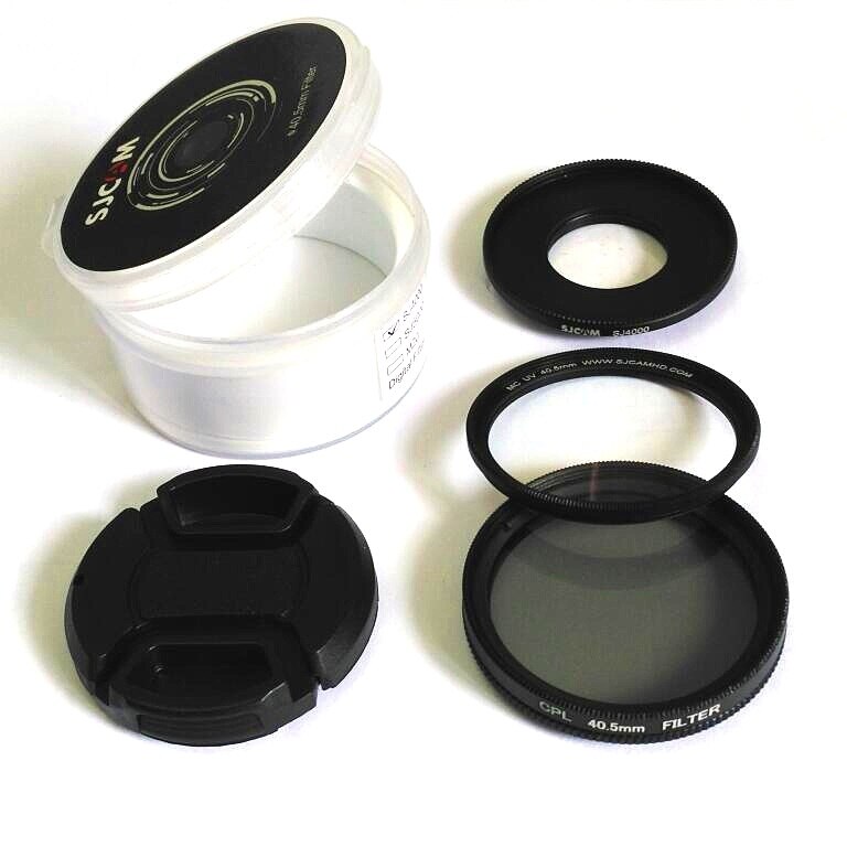 Original SJCAM SJ6 Legend M20 Sj4000 Sj5000X wifi SJ7 MC Lens UV+Protection Cap Lens UV / CPL Filter Cover For SJCAM Star Camera: SJ4000 UV CPL set