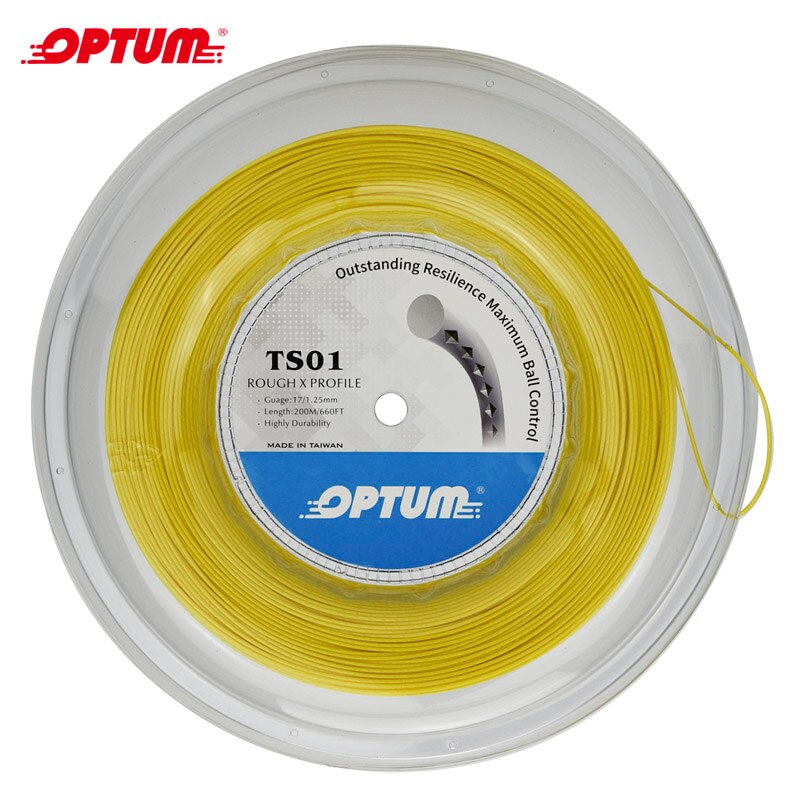 OPTUM ROUGH X PROFILE Tennis Racket Strings Polyester Alu Power Rough 125 200m/reel: YELLOW