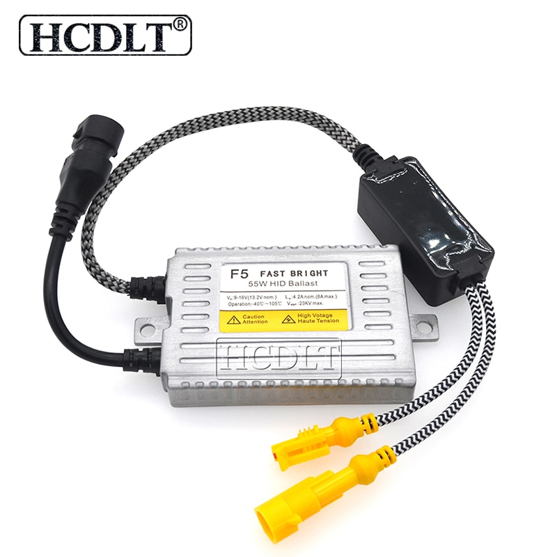 HCDLT-balasto de Xenón HID rápido y brillante, reador de balasto delgado de arranque rápido para Kit de xenón H1 H7 H11 D2H, AC 55W F5