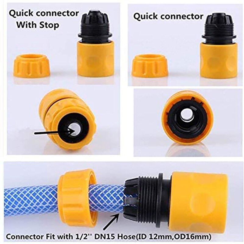 22/31 Pcs Garden Hose Connector Set Watering Extender Coupling Joint Adapter Double Hoses Plastic Quick Connectors Accessories