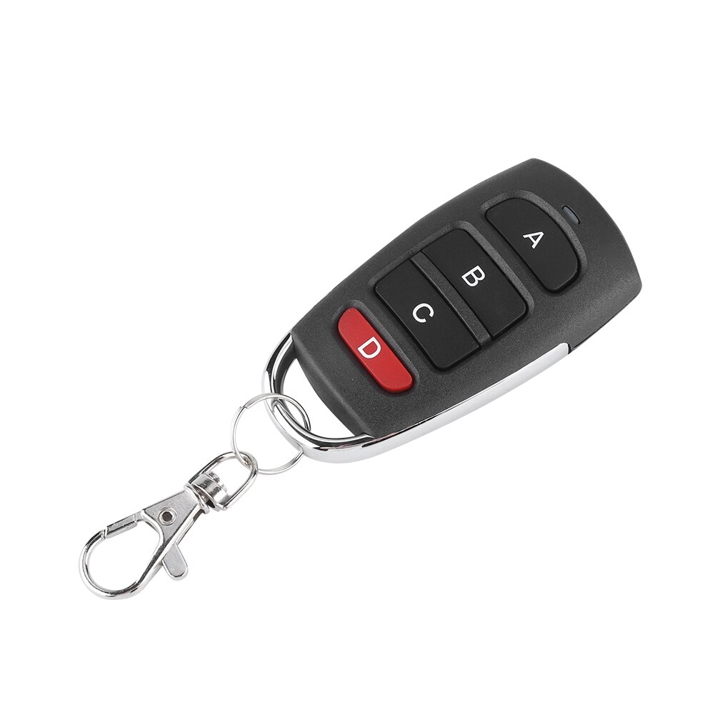Car Remote Control Key Replacement 433MHz Red D Four Buttons RF Wireless Transmitter Learning Code Remote Controller