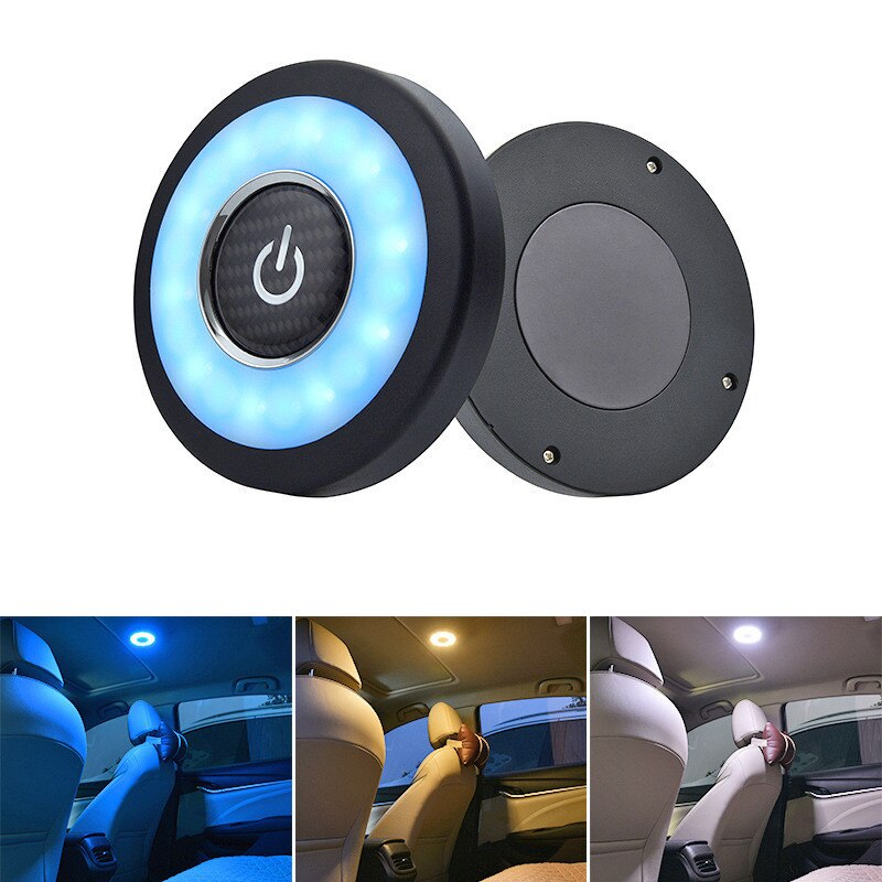 Auto-accessoires Decoratie Interieur Ornament Auto Leeslamp Led Auto Interieur Verlichting Achter Rij Auto Dak Lamp Auto Accessorie: Blue and yellow