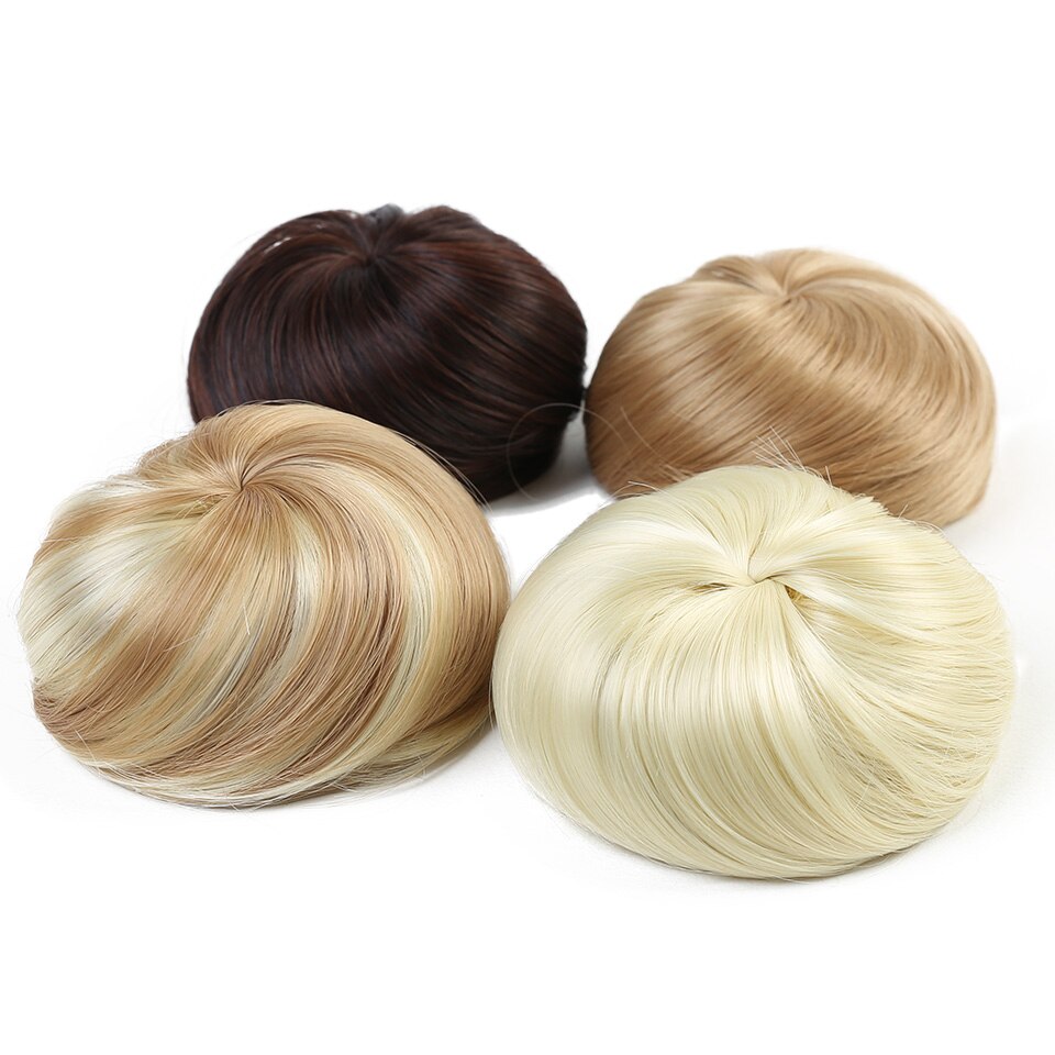 Buqi Rechte Chignon Haar Clip In Haarstukje Extensions Bun voor Volwassen Vrouwen Synthetische Hoge Temperatuur Fiber Chignon