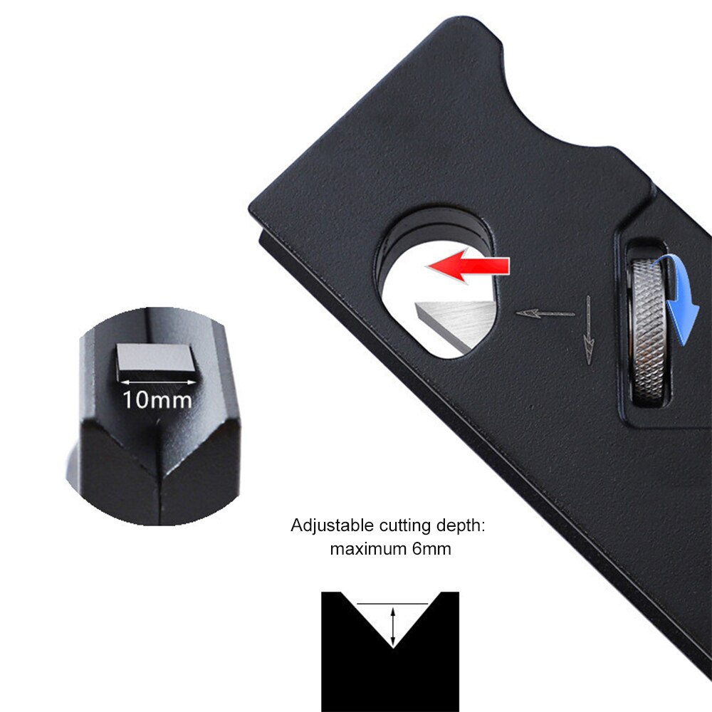 Woodworking Chamfer Plane Portable Hand Planer for 45-degree Edge Corner Plane Adjustable Chamfering Trimming Multifunction Tool