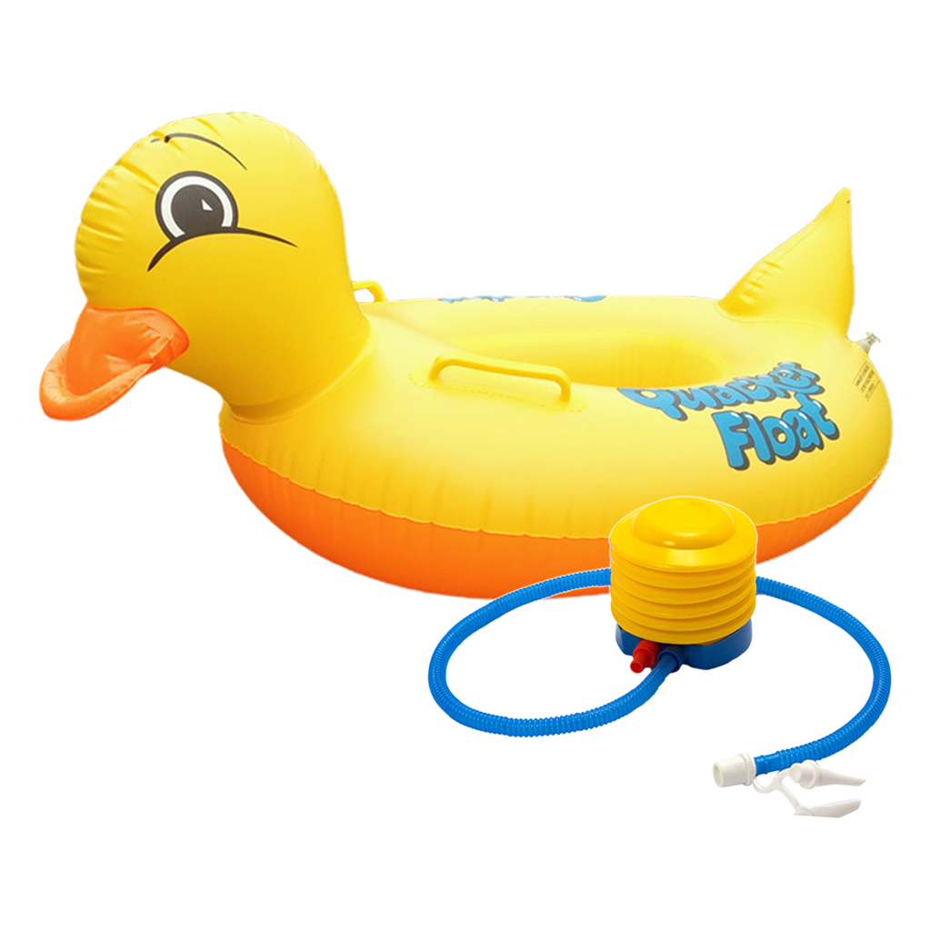 Baby Kids Duck Inflatable Swimming Ring Summer Swim Bed Floating Buoy Boat Chair