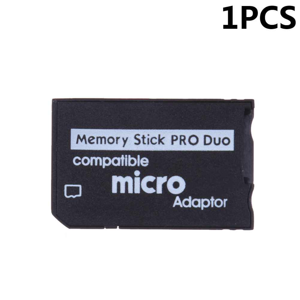 Adaptador de tarjeta de memoria TF a MS, 2-1 piezas, Plug and Play, Mini Memory Stick Pro Duo, lector de ranura Dual para tarjeta PSP: Negro