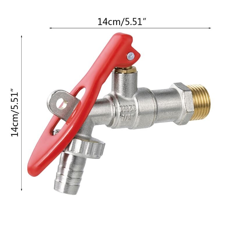 1/2 ''Messing Draad Water Tap Afsluitbare Wasmachine Kraan Vervanging Water Flow Control Kranen Water Tank Pijp Connector