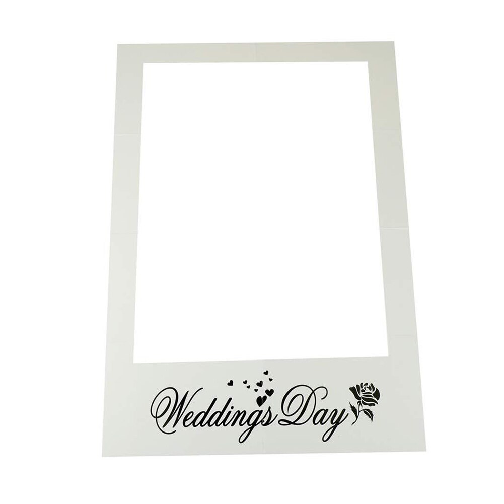 Party Selfie Photo Booth Props White Birthday Easy Use Photo Booth Props DIY Decoration Lovely Wedding Day Anniversary Blank