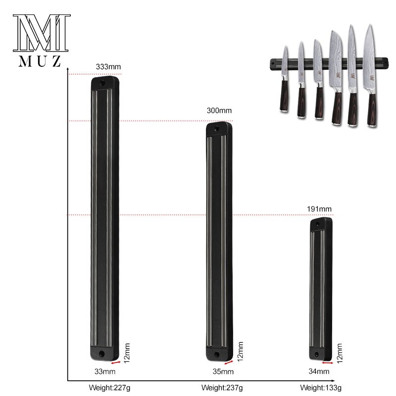 18 tommer 45cm magnetisk knivholder lengde magnet veggfeste knivstativ rustfritt stål 304 magnet kniver blokk kjøkkenkniv verktøy