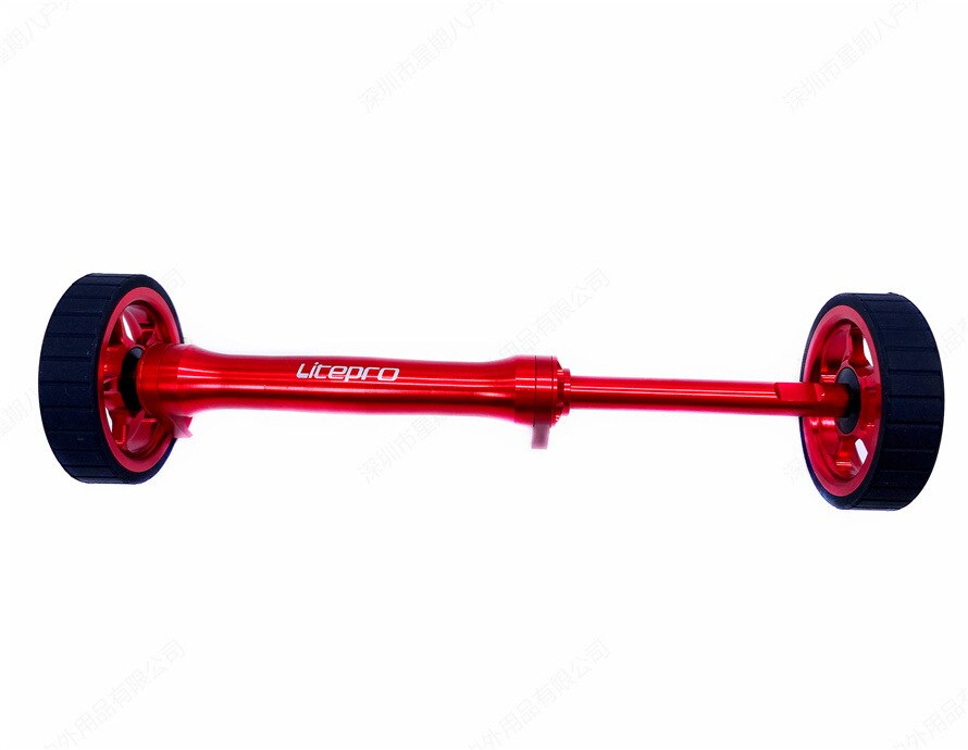 Litepro – vélo pliant BMX, roue facile à élargir, tige télescopique en alliage d&#39;aluminium, volant facile à utiliser pour Brompton: RED a set