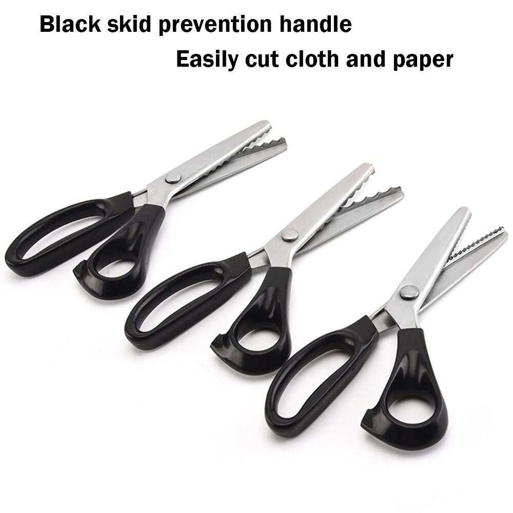 Sewing Cut 23.5cm Zig Zag Dressmaking Tailor Leather Handicraft Fabric Shear Pinking Scissor Textile DENIM DIY Upholstery Tool s