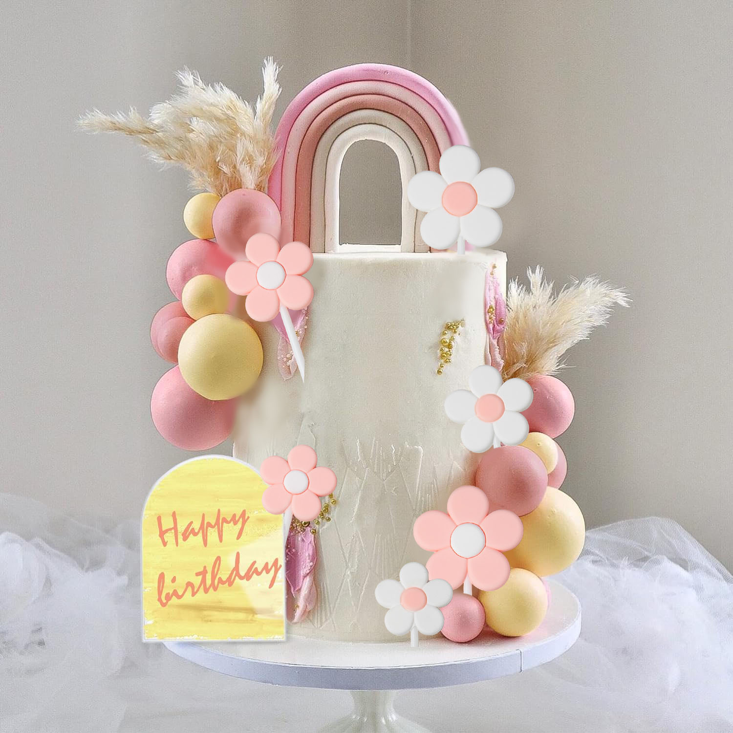 Ball Cake Topper Decorations Mini Balloons Cake Topper Sticks Balls Cake Decorations for Wedding Birthday Cake Decorations