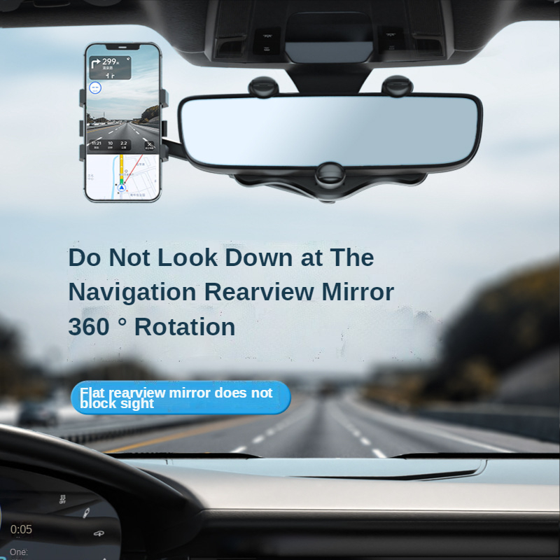 360 ° drehbare und Versenkbare Auto Telefon Halfter Multifunktionale Rückspiegel Telefon Halfter Universal- Hinten Spiegel Telefon Mounter