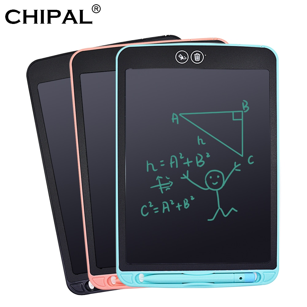 CHIPAL 10&quot; LCD Writing Drawing Tablets Electronic Digital Tablet Graphic Board Handwriting Erasable Pads + Pen for Kid Children