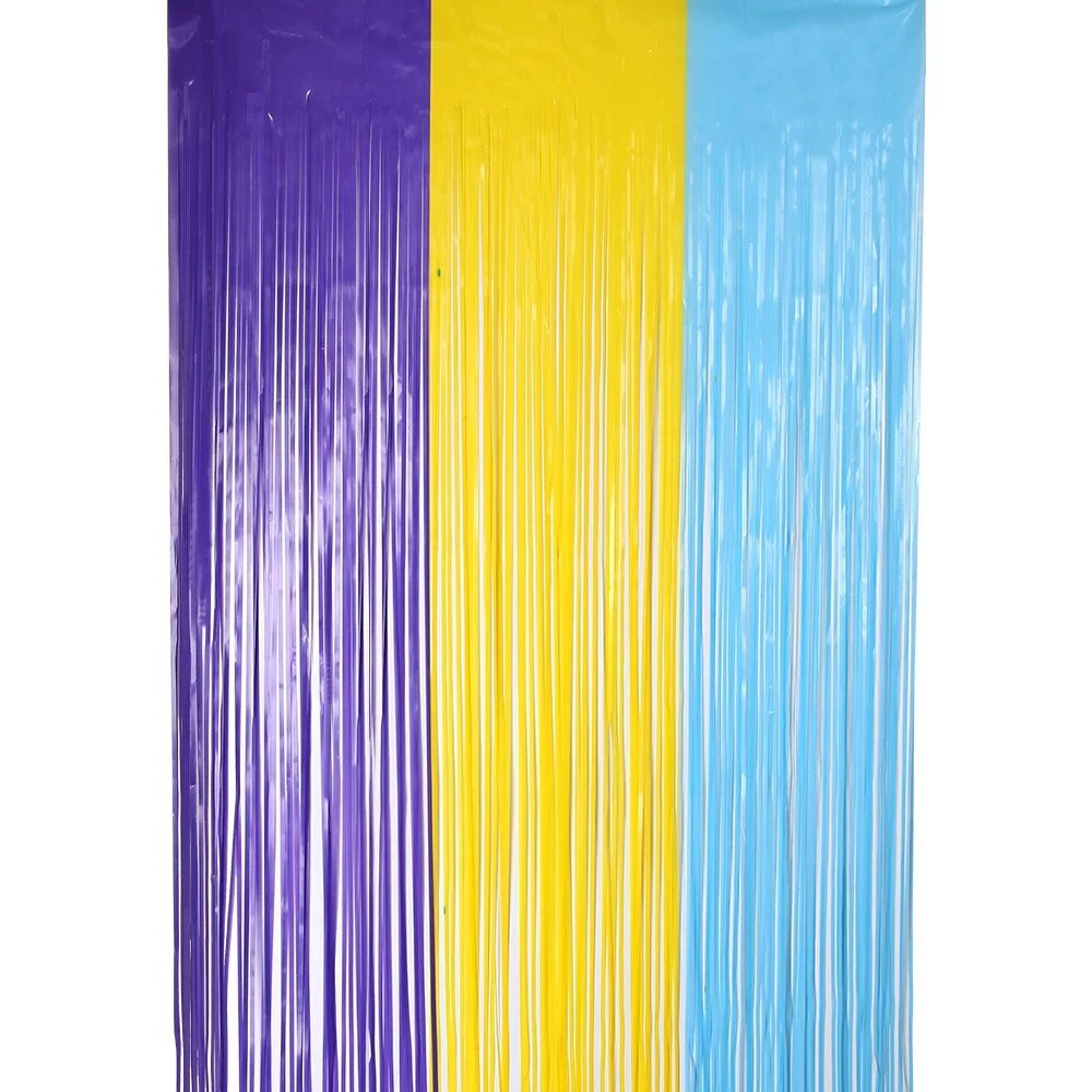 Rideau à paillettes de 2m de long, 1 pièce, décorations de fête d'anniversaire, arrière-plan mural scintillant, décoration de mariage: 3Color MIx2