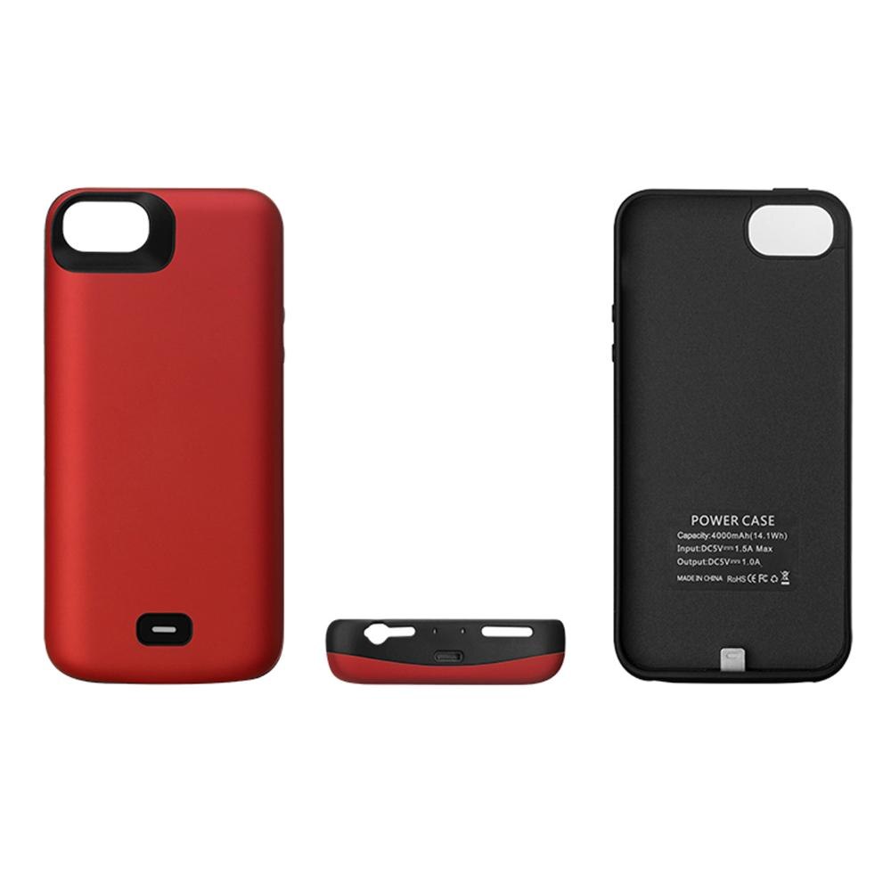 4000 mah batterijlader voor iphone 5 5s se 5500/8000 mah powerbank voor iphone 6 6s 7 8 plus mobiele telefoonhoesje oplader