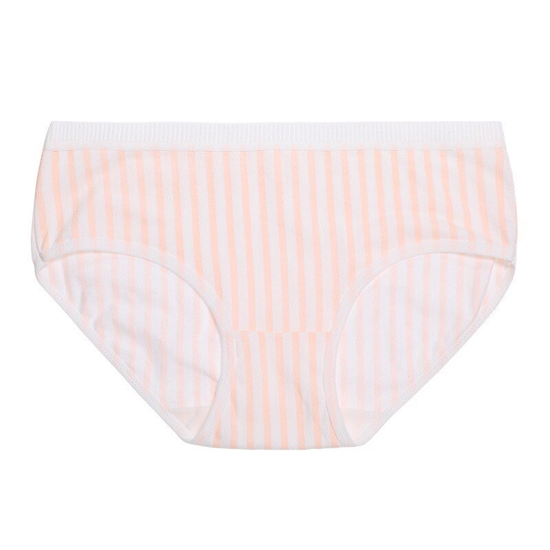 Vrouwen Katoenen Ondergoed Zacht Meisjes Brief Gedrukt Gestreepte Slipje Slips Vrouwelijke Menstruatie Lingerie: N33-1