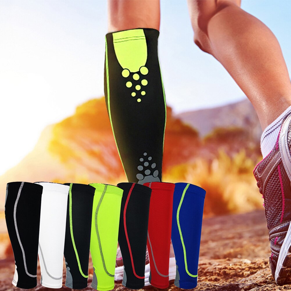 1Pc Unisex Sport elastyczna kompresja antypoślizgowe łydki stabilizator na kolano wsparcie rękawem pomaga szyny rękawy Footless skarpety uciskowe