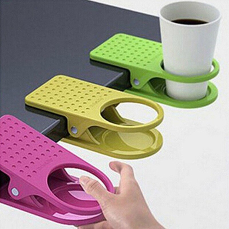 Kopholder kop kaffe drikke holder klip kontor skrivebord bord plast kopholder tilfældig farve