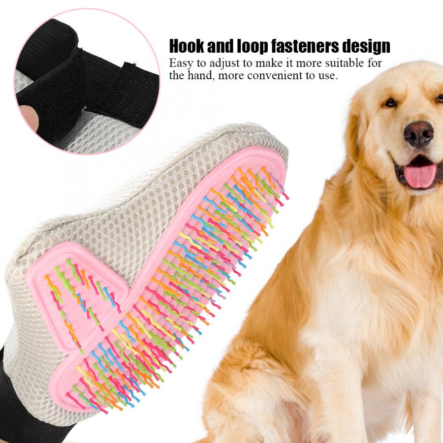 Klittenband Baden Handschoenen Met Gebogen Massage Naalden Voor Kat En Hond Dier Hond Huisdier Haar Handschoen voor Hond Kat