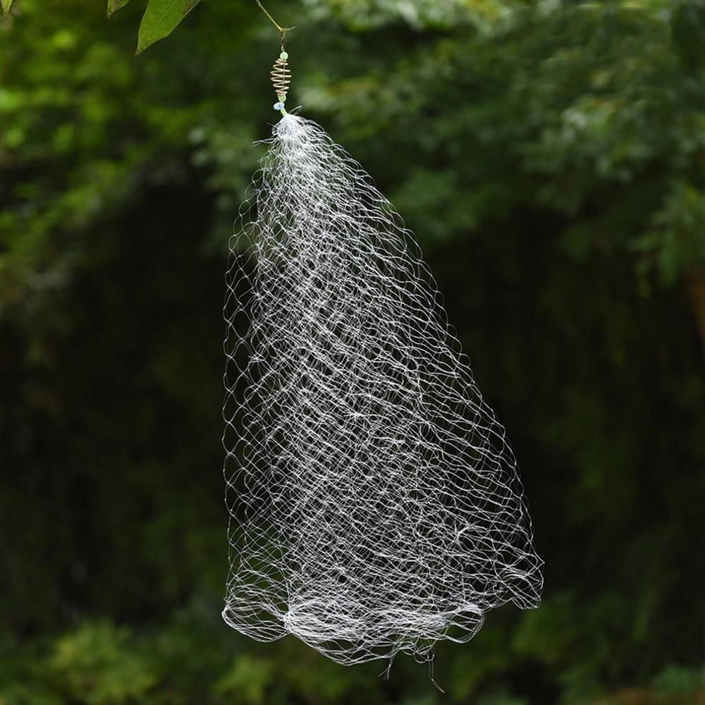 Portable Fishing Net Trap Luminous Bead Copper Spring Shoal Netting Fishnet Tackle No Need Hook Fishing Fish Tool: 12 mesh