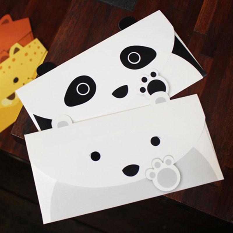 1 pcs Naam Cartoon panda varken vossen tijger Bruiloft/Mode Verjaardag Xmas Festival Creatieve Zegen Wenskaart