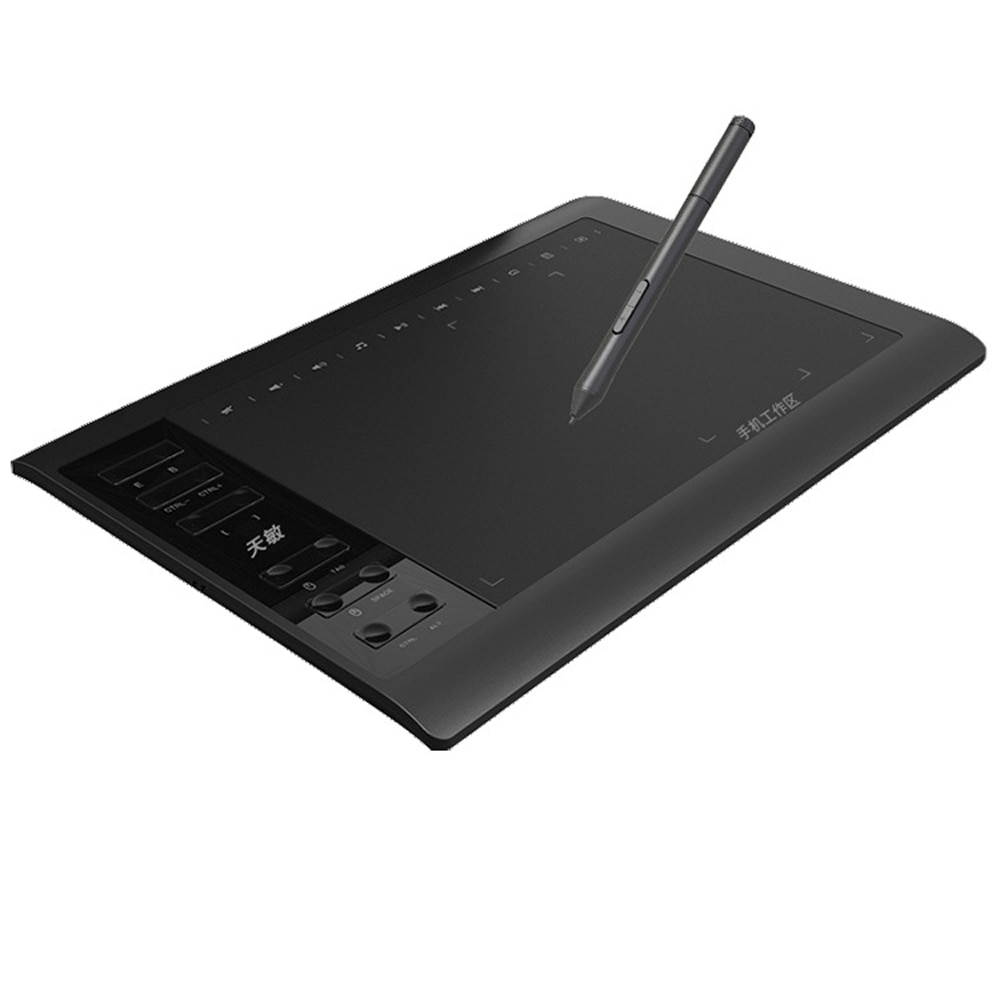 10in Graphic Tablet 8192 Levels Digital Drawing Tablet with No need charge Pen Ultralight Grafische Tablet
