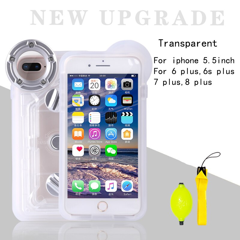 Waterproof Phone Case For Huawei P30 P20 P40 v30 Mate 30 Pro Diving Surfing Swimming Snorkeling Photo Video for xiaomi mi9 Cover: 6 6s 7 8 plus Transp