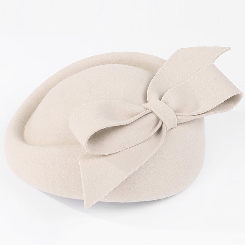 Dame kirke fascinators hatte sort vintage uld bryllup pilleæske teselskabshat fedora filt fedora rød til damer derbyhat