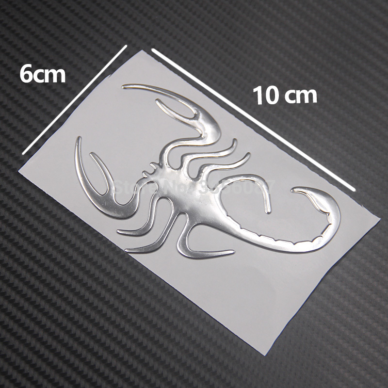 FASP Car Motorcycle Sticker Simulation Animals Bumper Retrofit Stickers Scorpions Golden silver and red