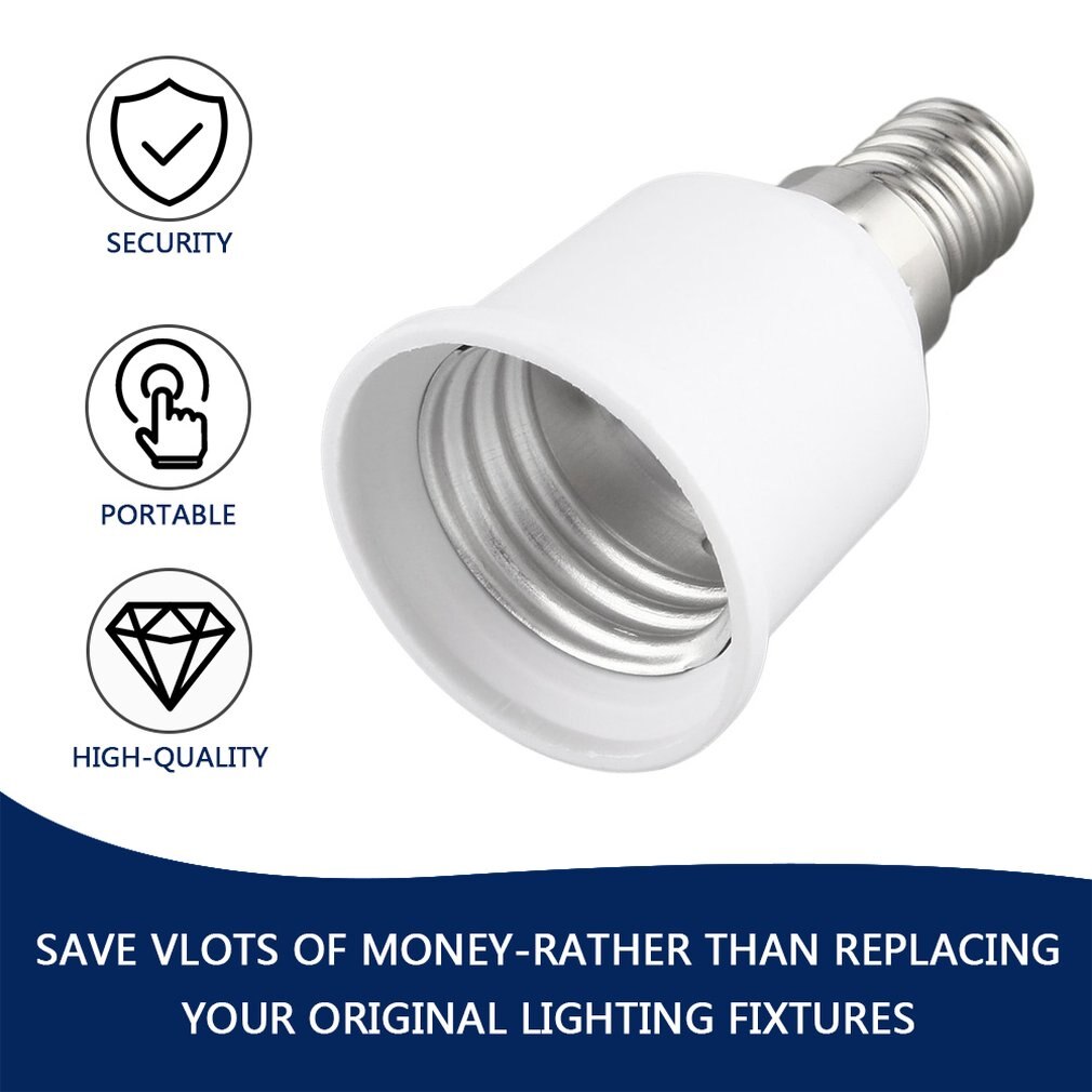 E14 To E27 Lamp Holder Lamp Socket Durable Home Lampholder Portable Liaght Adapter Light Accessories