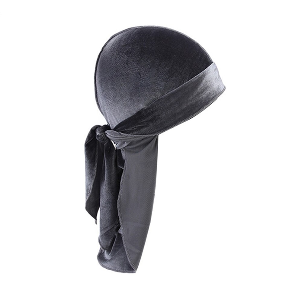 Longue queue soyeuse écharpe musulmane Doo chiffon Pirate chapeau Durag chimio casquette crâne Turban bandeau cheveux Bandanas 12 couleurs pour choisir: 7