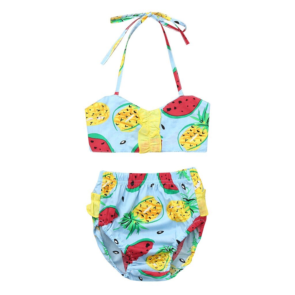 CHAMSGEND Kinder Kinder Mädchen Bikini Strand Wassermelone Druck Badeanzug + Shorts Kleinkind Bademode Set Bebek Mayo 19MAY19 P35: BU / 6m