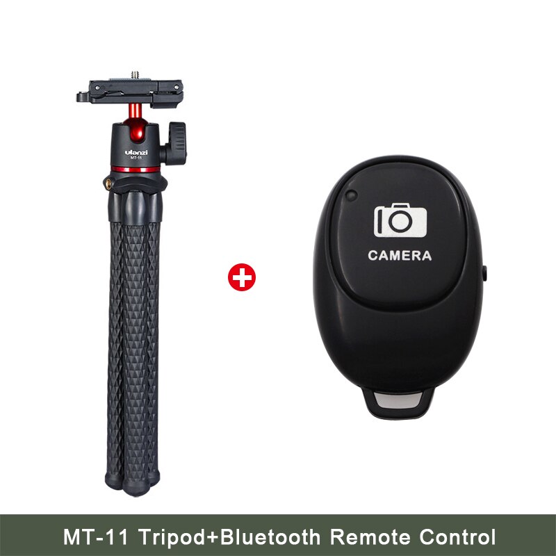 Ulanzi-trípode pulpo Flexible de viaje para teléfono inteligente, MT-11, DSLR, SLR, Vlog, cámara, iPhone, Huawei, portátil, 2 en 1: Dorado