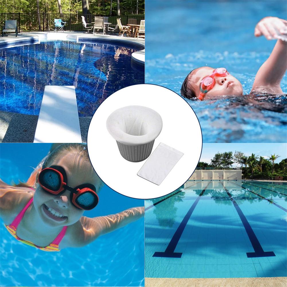 Sac filtre de remplacement de piscine avec panier de rangement Portable élastique piscine écumeur chaussettes aspirateur sous-marin pour piscine