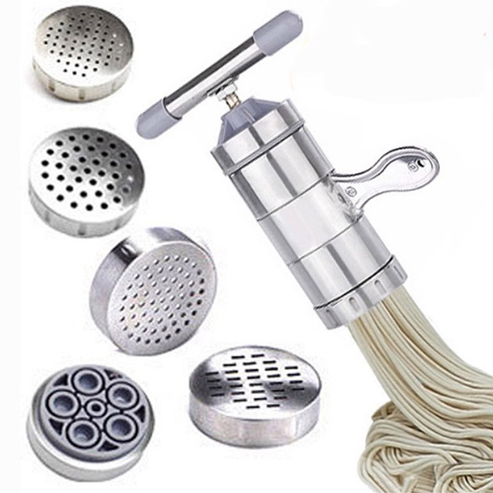 Hem manuell press pasta maskin rostfritt stål nudel maker vev fräs frukt juicer spaghetti gör maskin köksredskap